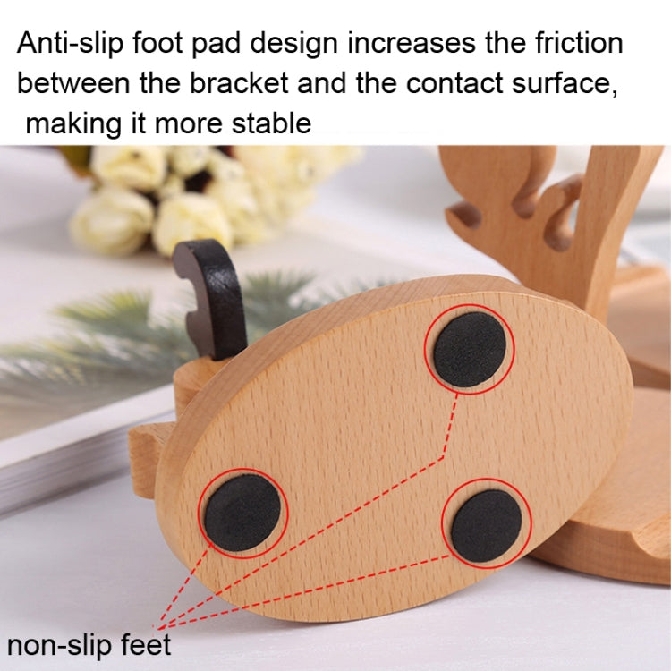 Wooden Mobile Phone Bracket Beech Lazy Mobile Phone Holder,Style: Kung Fu - Desktop Holder by PMC TechLife | Online Shopping South Africa | PMC TechLife