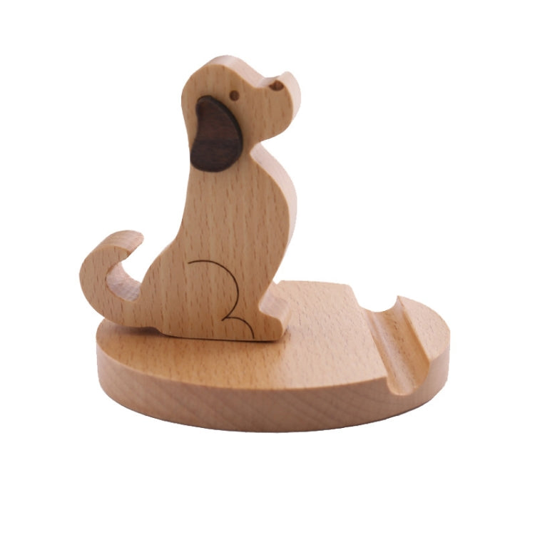 Wooden Mobile Phone Bracket Beech Lazy Mobile Phone Holder,Style: Golden Retriever - Desktop Holder by PMC Jewellery | Online Shopping South Africa | PMC Jewellery