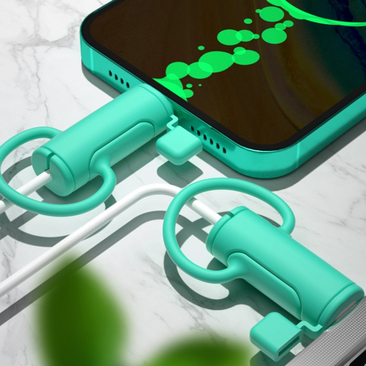 3 PCS Soft Washable Data Cable Silicone Case For Apple, Spec: USB (Mustard Green) - Cable Organizer by PMC Jewellery | Online Shopping South Africa | PMC Jewellery