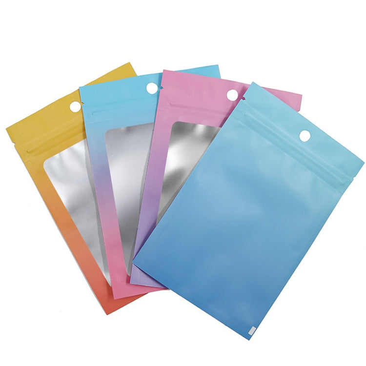 100PCS Aluminum Foil Ziplock Bag Jewelry Data Line Sealed Packaging Bag, Size: 12x18cm (Blue Gradually Pink) -  by PMC TechLife | Online Shopping South Africa | PMC TechLife | Buy Now Pay Later Mobicred