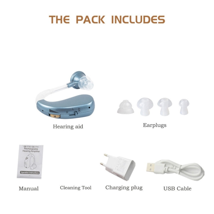 Hearing Aid Audiphones Sound Amplifier EU Plug(Blue) - Hearing Aids by PMC TechLife | Online Shopping South Africa | PMC TechLife
