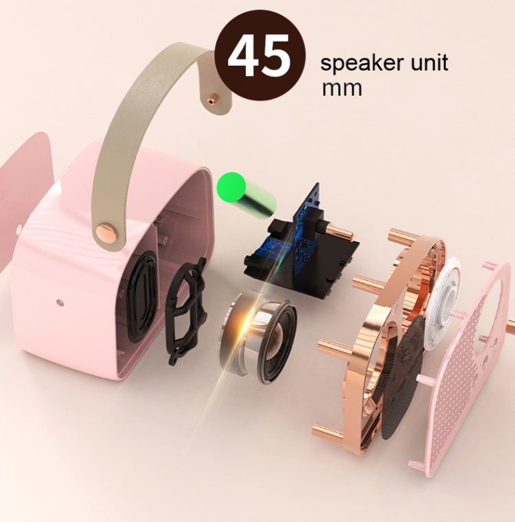 DW21 Vintage Radio BT Speaker Support TF Card/U Disk to Play(Pink) - Desktop Speaker by PMC TechLife | Online Shopping South Africa | PMC TechLife | Buy Now Pay Later Mobicred