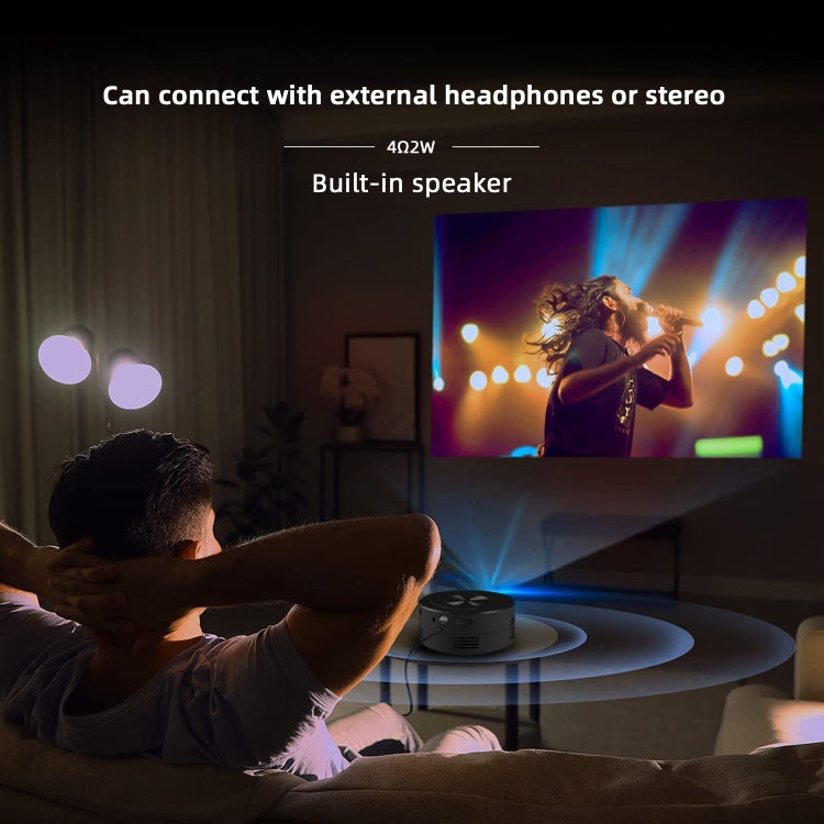YT200 320 X 180P LED HD Mini Projector USB Powered Support Wired Connection Phone Screen(White) - Mini Projector by PMC TechLife | Online Shopping South Africa | PMC TechLife