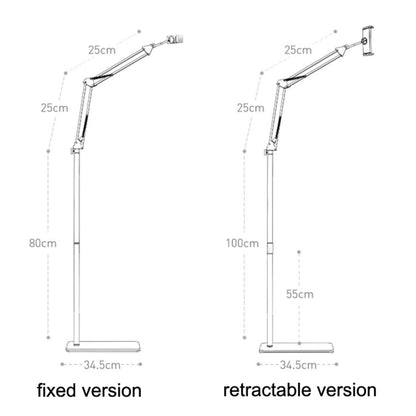 SSKY L10 Home Cantilever Ground Phone Holder Tablet Support Holder, Style: Retractable+Desktop Clip (Black) - Lazy Bracket by SSKY | Online Shopping South Africa | PMC Jewellery