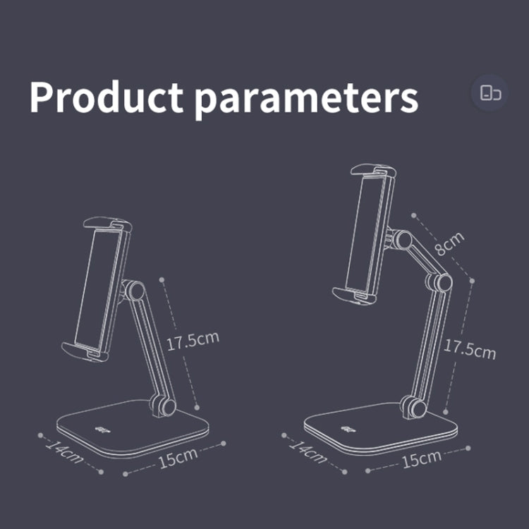 SSKY X27 Tablet Computer Desktop Mobile Phone Adjustable Support Frame, Style: Double Arms (Black) - Desktop Holder by SSKY | Online Shopping South Africa | PMC Jewellery