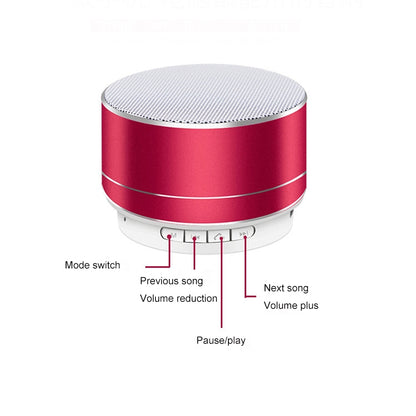 A10 Mini Metal Wireless Bluetooth Speaker(Silver) - Mini Speaker by PMC Jewellery | Online Shopping South Africa | PMC Jewellery