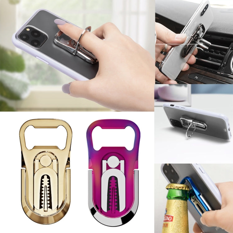 Multifunction Car Air Vent Phone Holder Finger Ring Phone Bracket Bottle Opener(Silver) - free shipping - PMC TechLife - Order now!