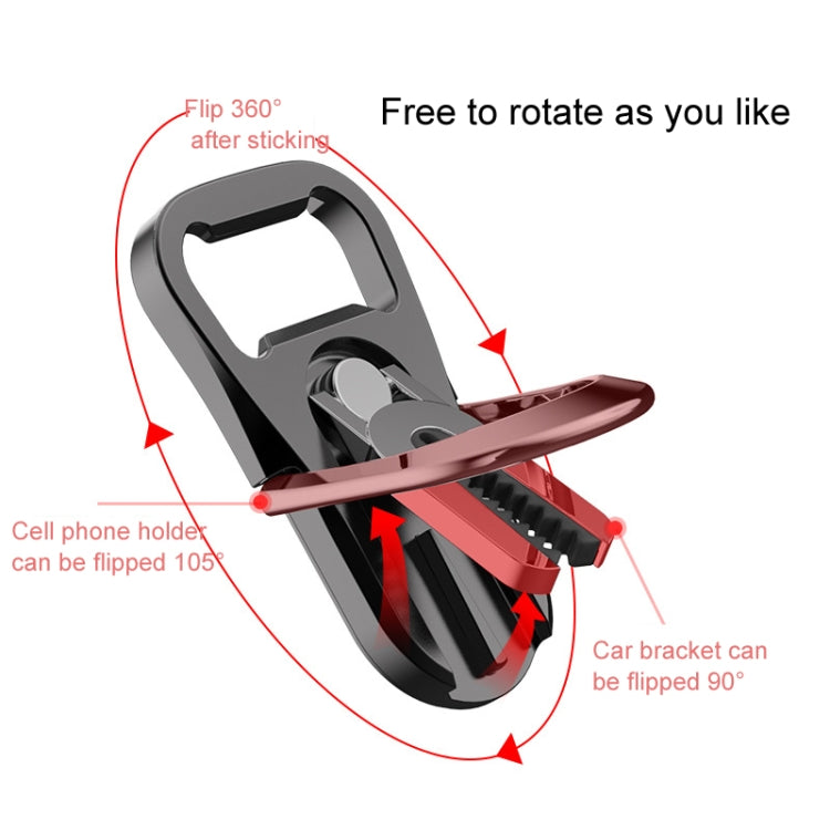 Multifunction Car Air Vent Phone Holder Finger Ring Phone Bracket Bottle Opener(Gold) - Ring Holder by PMC TechLife | Online Shopping South Africa | PMC TechLife