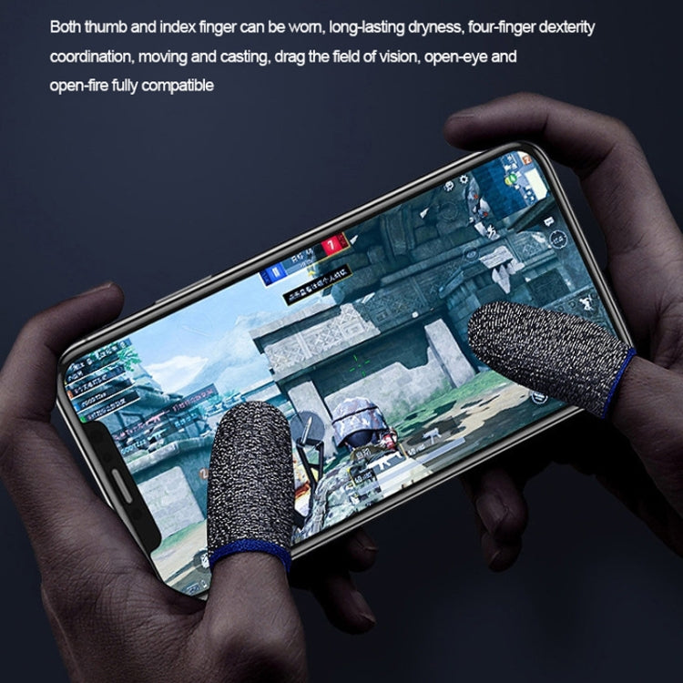 15 Pairs  18 Needles Gaming Finger Glove Anti-sweat and Non-slip Glove,Color: Silver Fibre Blue Trim - Gaming Finger Sleeves by PMC TechLife | Online Shopping South Africa | PMC TechLife | Buy Now Pay Later Mobicred
