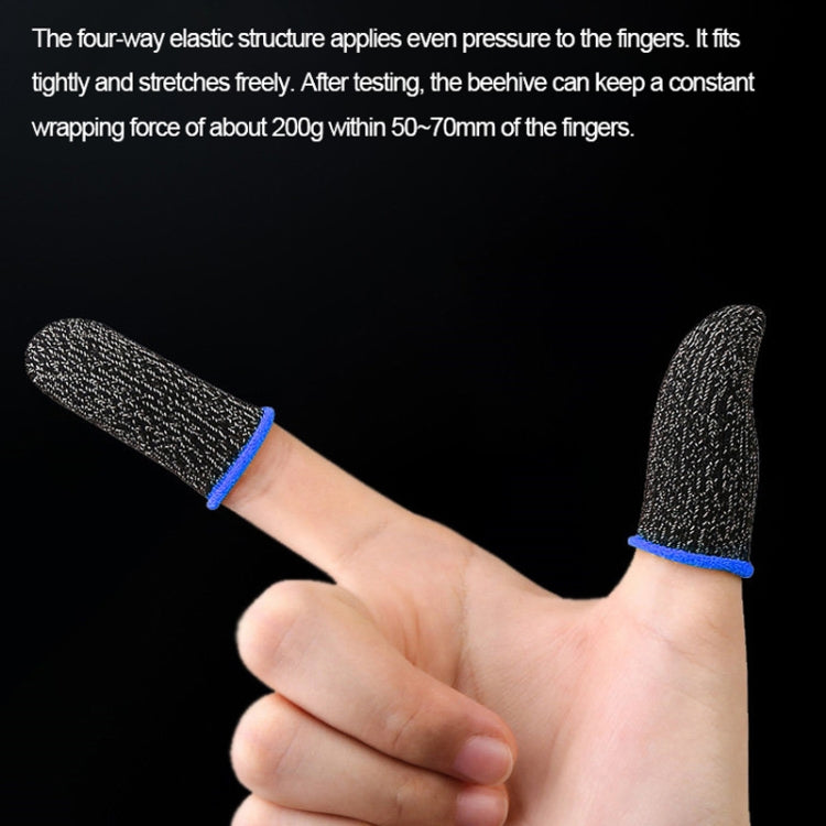 15 Pairs  18 Needles Gaming Finger Glove Anti-sweat and Non-slip Glove,Color: Silver Fibre Red Trim - Gaming Finger Sleeves by PMC TechLife | Online Shopping South Africa | PMC TechLife