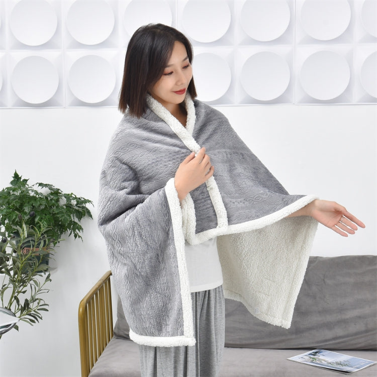 80x130cm Flannel Thickened Embossed Shawl Blanket Office Air Conditioning Blanket(Misty Blue) - Bedding by PMC TechLife | Online Shopping South Africa | PMC TechLife | Buy Now Pay Later Mobicred