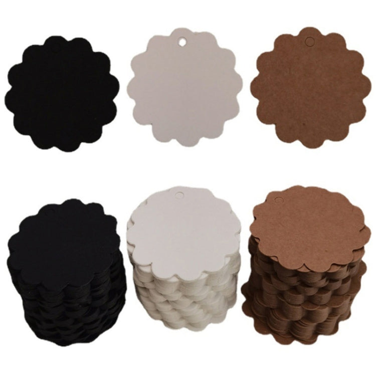 100pcs /Set Kraft Paper Tags Lace Round Blank Small Label(White) - free shipping - PMC TechLife - Order now!