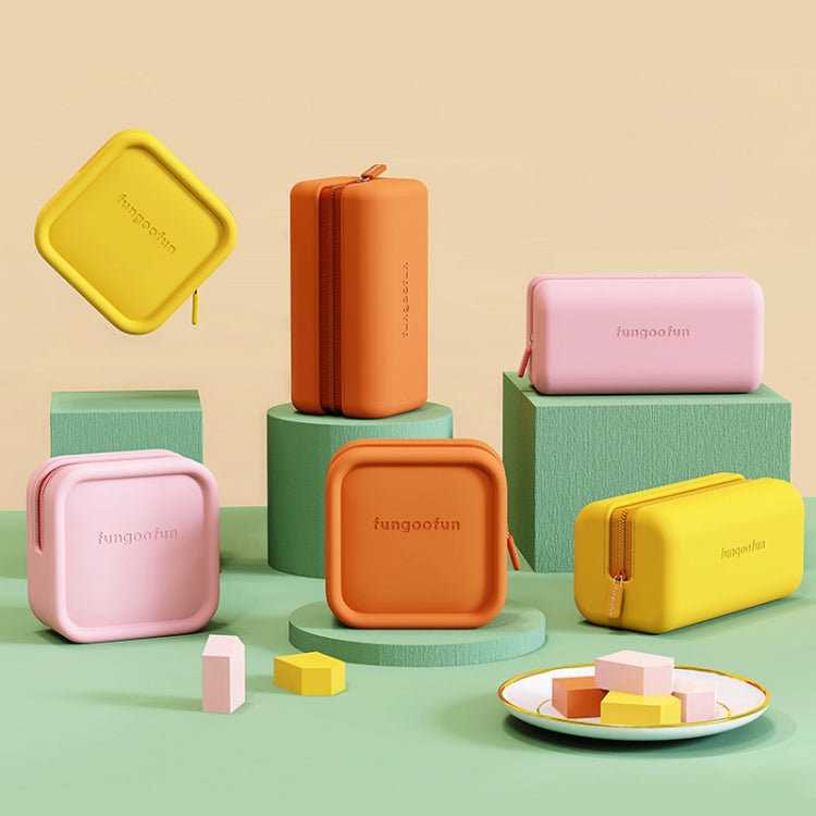 Fungoofun Candy Color EVA Travel Digital Storage Bag Cosmetic Bag, Color: Square Orange - free shipping - PMC TechLife - Order now!