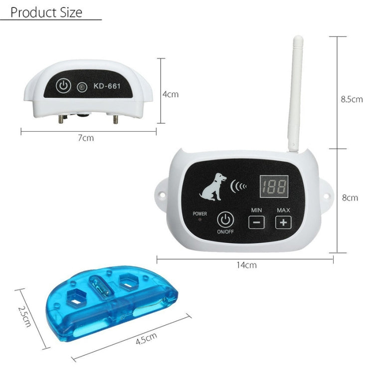 KD-661 500m Wireless Electric Dog Pet Fence Shock Collar,Spec: For Two Dog(EU Plug) - free shipping - PMC TechLife - Order now!