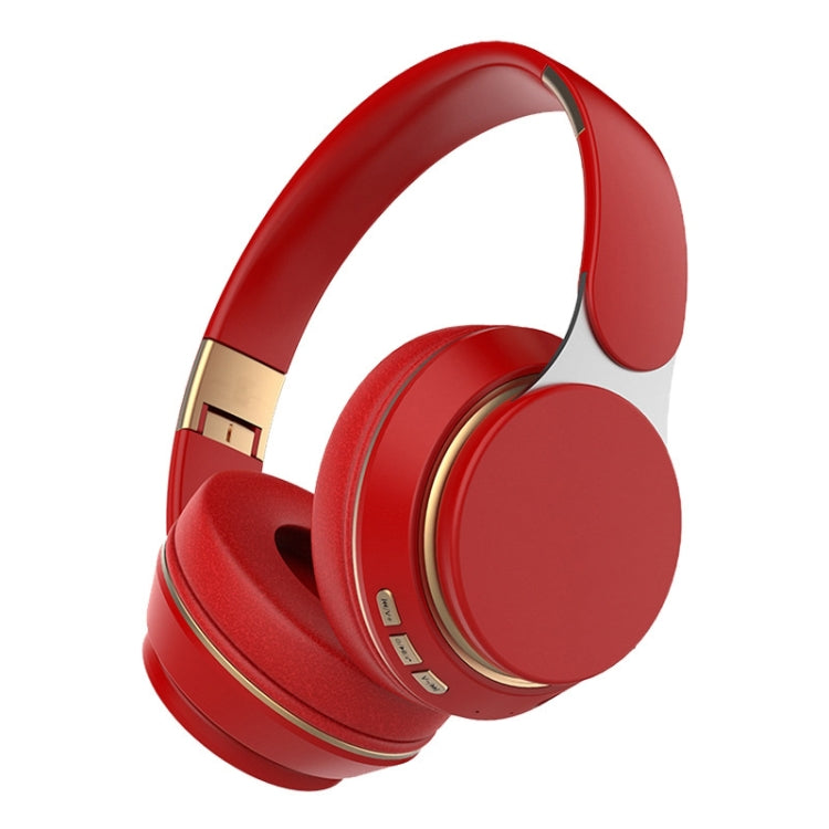 FG-07S Foldable Wireless Headset With Microphone Support AUX/TF Card(Red) - Headset & Headphone by PMC Jewellery | Online Shopping South Africa | PMC Jewellery