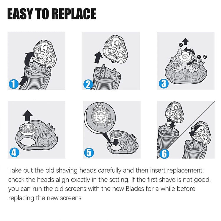 For Philips HQ8/HQ7180/HQ7140/HQ6090/HQ6075/PT860/870 Dual Shavers Blade - free shipping - PMC TechLife - Order now!