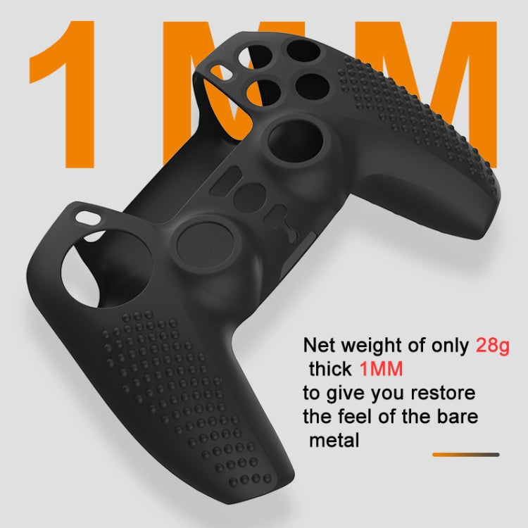 For PS5 Game Controller Joystick Cap Silicone Protective Cover Kit Dustproof Case(Black Polka Dots) - Cases by PMC TechLife | Online Shopping South Africa | PMC TechLife