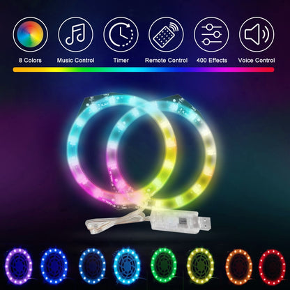 For PS5 RGB Lights Strips 8 Colors Multiple Decoration Led Lights with Remote Controller - Others by PMC Jewellery | Online Shopping South Africa | PMC Jewellery