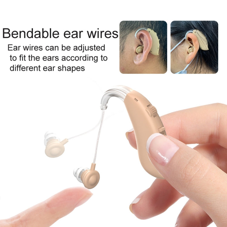 GM-301 Hearing Aid Rechargeable Sound Amplifier,Spec: With Charging Pod Skin Color+Black - Hearing Aids by PMC TechLife | Online Shopping South Africa | PMC TechLife