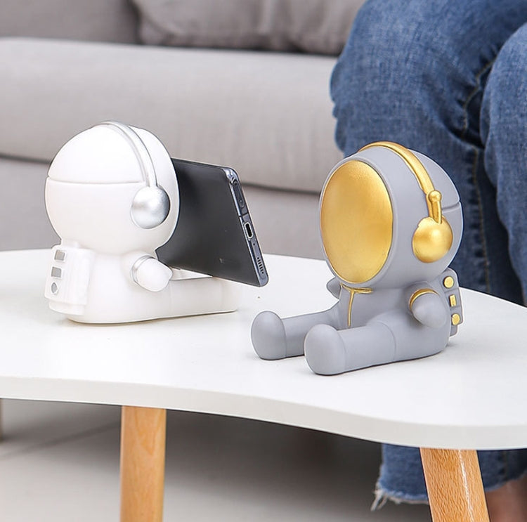 Astronaut Tablet Phone Bracket Desktop Phone Holder Ornaments(White) - Desktop Holder by PMC TechLife | Online Shopping South Africa | PMC TechLife