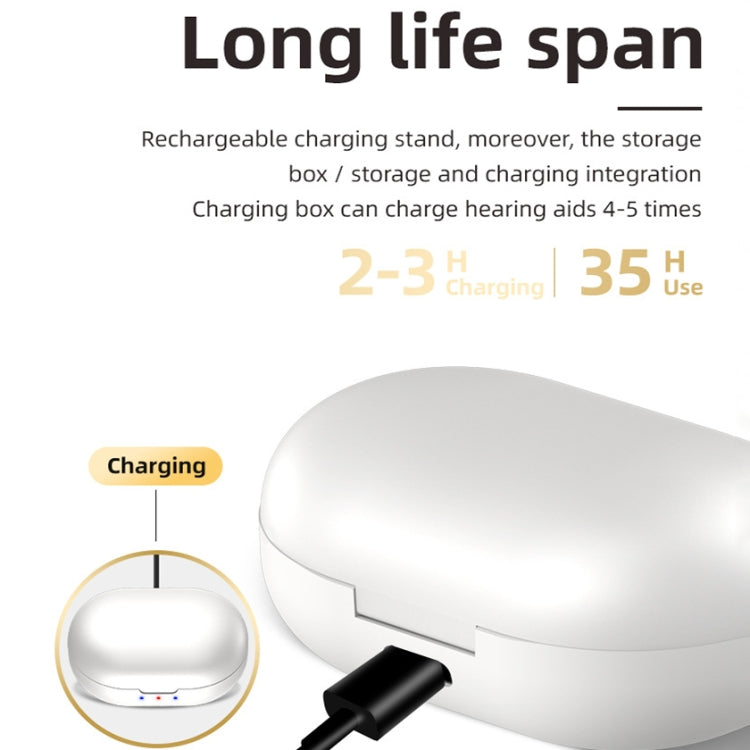GM-902 Wireless Magnetic Charging Hearing Aids Elderly Sound Amplifier(Skin-color+White) - Hearing Aids by PMC TechLife | Online Shopping South Africa | PMC TechLife | Buy Now Pay Later Mobicred
