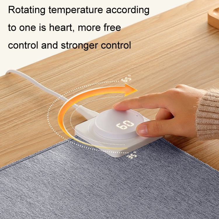 Joyroom JR-CY335 220V Smart Office Desktop Heating Thermostatic Mouse Pad, US Plug, Size: 60x36cm(Llight Gray) - free shipping - PMC TechLife - Order now!