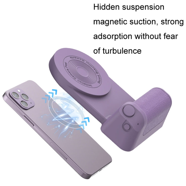 BBC-8 3 In1 Magnetic Absorption Wireless Charging Phone Stand Bluetooth Handheld Selfie Stick, Style: Upgrade Model(Purple) - Multifunction Charger by PMC TechLife | Online Shopping South Africa | PMC TechLife