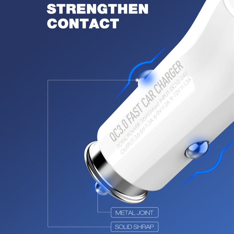 LDNIO C511Q 36W QC 3.0 Phone Fast Charger Dual-USB Ports Smart Car Charger with Micro USB Cable - free shipping - PMC TechLife - Order now!