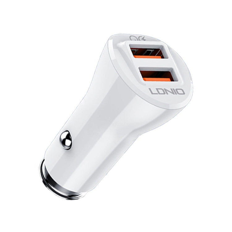 LDNIO C511Q 36W QC 3.0 Phone Fast Charger Dual-USB Ports Smart Car Charger with USB-C/Type-C Cable - Car Charger by LDNIO | Online Shopping South Africa | PMC TechLife