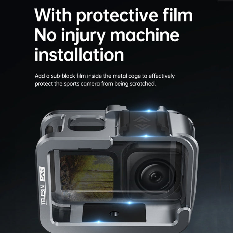 TELESIN Aluminium Alloy Frame Case For GoPro Hero11 Black / HERO10 Black / HERO9 Black ,Spec: Vertical Shooting Set - free shipping - PMC TechLife - Order now!
