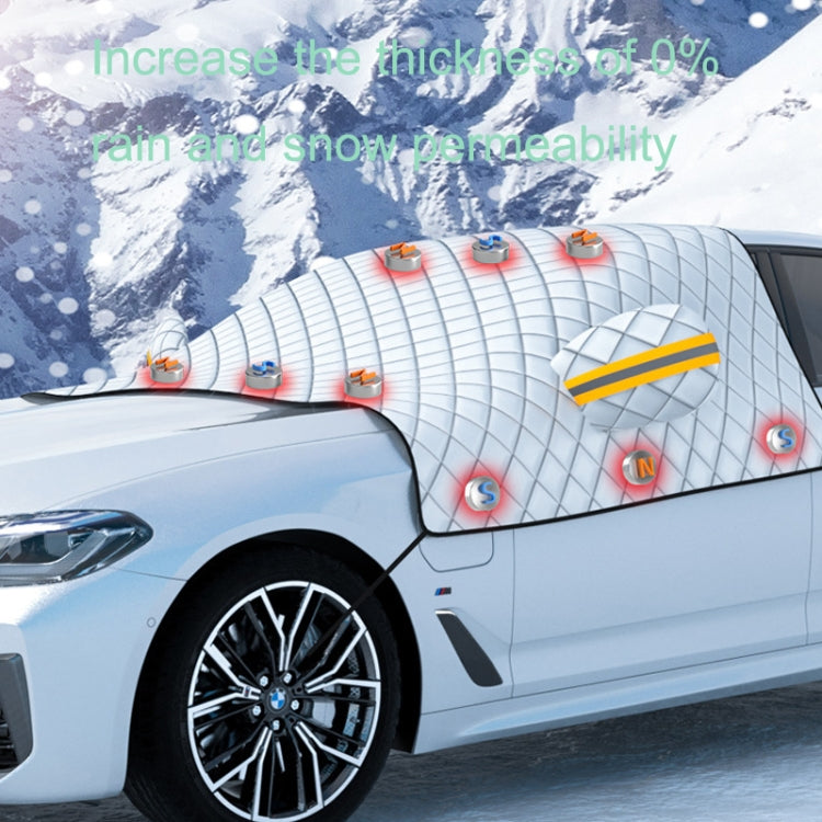 SUITU R-3945 Car Winter Front Glass Snow Shield Defrost Sunshade Thickened Car Clothing, Style: 5 Magnets With Earmuffs - free shipping - PMC TechLife - Order now!