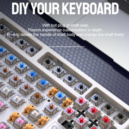 ZIYOU LANG K87 87-key RGB Bluetooth / Wireless / Wired Three Mode Game Keyboard, Cable Length: 1.5m, Style: Red Shaft (Yacht Blue) - Wireless Keyboard by ZIYOU LANG | Online Shopping South Africa | PMC Jewellery