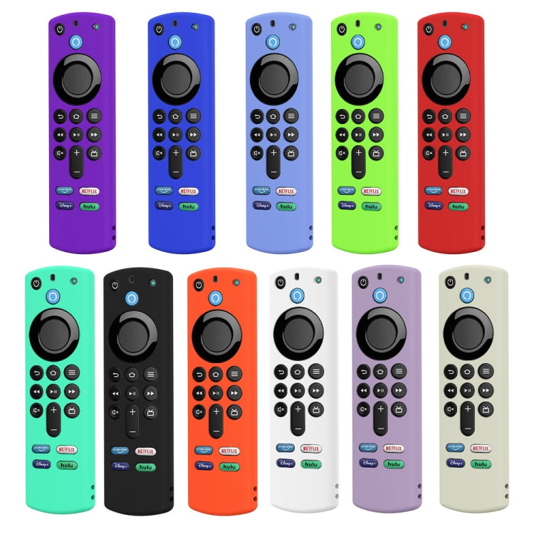 2 PCS Y27 For Alexa Voice Remote 3rd Gen Silicone Non-slip Protective Cover(Ice Blue) - Remote Control Covers by PMC TechLife | Online Shopping South Africa | PMC TechLife