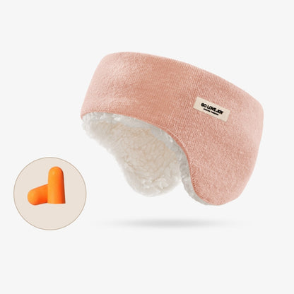 Golovejoy Winter Warm Soundproof Earmuffs + Earplugs Set Sleep Eye Mask(Pink) - Eye Masks by PMC Jewellery | Online Shopping South Africa | PMC Jewellery