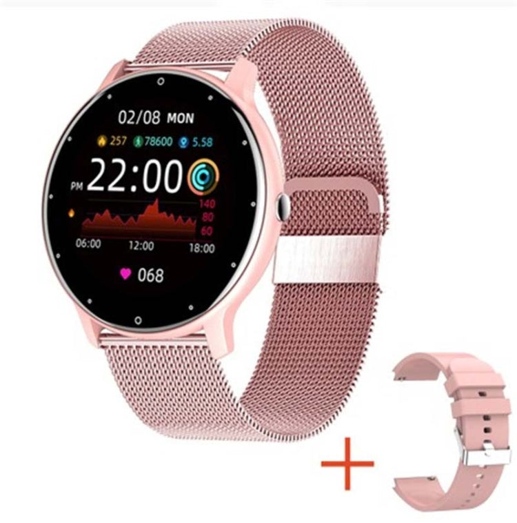 BW0223 Heart Rate/Blood Oxygen/Blood Pressure Monitoring Bluetooth Smart Calling Watch, Color: Mesh Pink - Smart Watches by PMC TechLife | Online Shopping South Africa | PMC TechLife | Buy Now Pay Later Mobicred