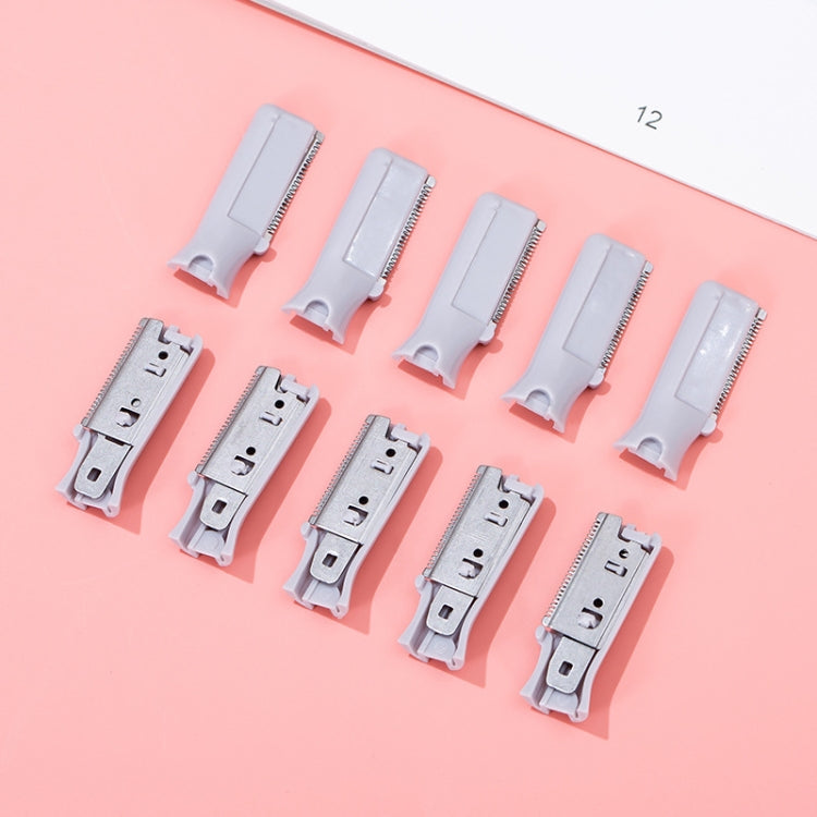 10pcs Stainless Steel Microblading Blades For Eyebrow Trimmer(Gray) - Eyes by PMC Jewellery | Online Shopping South Africa | PMC Jewellery