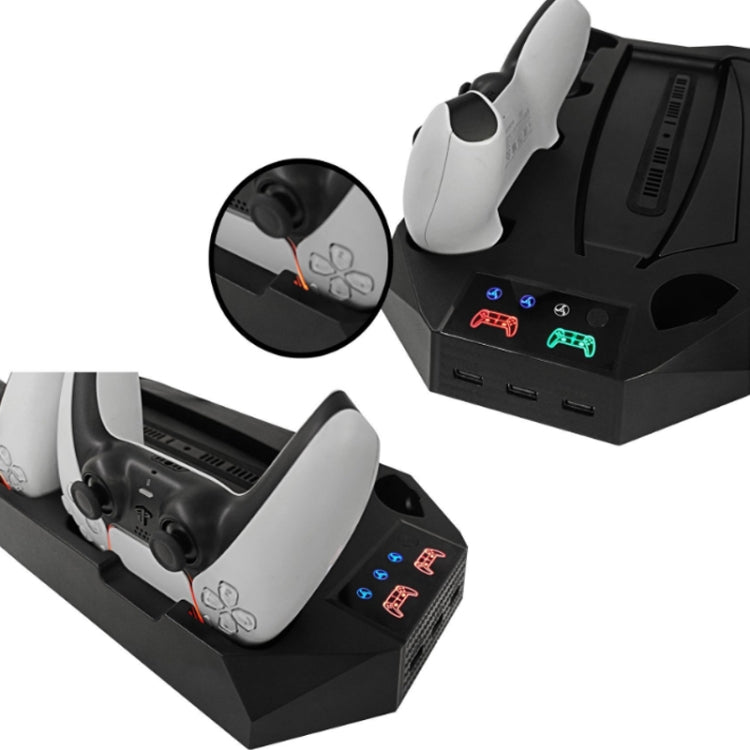 For PS5 DE/UHD 2 In 1 Handheld Console Cooling Stand Fan Base(Black) - Charger & Power by PMC TechLife | Online Shopping South Africa | PMC TechLife