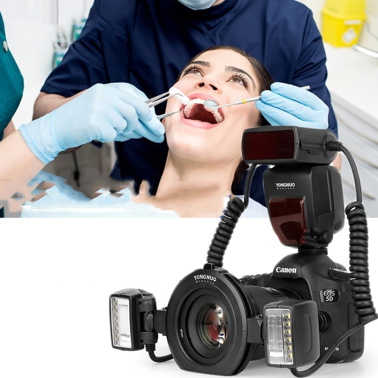 For Canon TTL Oral Insect Insect Teeth Ring Light YONGNUO YN24EX Macro Ring Flash Speedlite(Black) - free shipping - PMC TechLife - Order now!