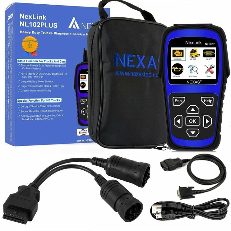 NexLink NL102P Diesel Mechanical Heavy Truck Car 2 In 1 Car Scanner OBD2 Detection - Electronic Test by NexLink | Online Shopping South Africa | PMC Jewellery