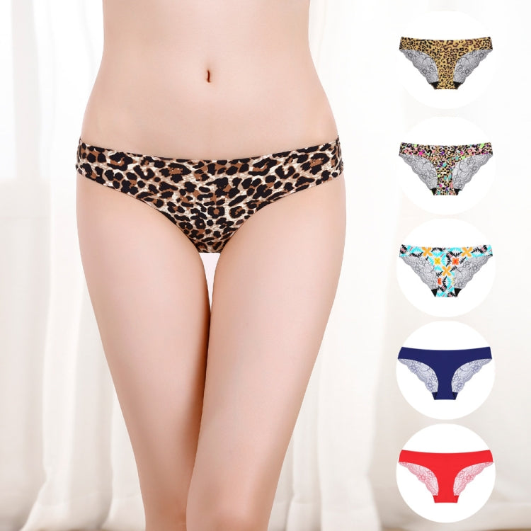 606 3pcs Sexy Lace One-piece Perspective Low-waist Ladies Underwear, Size: XL(Colorful) - Ladies Underwear by PMC Jewellery | Online Shopping South Africa | PMC Jewellery