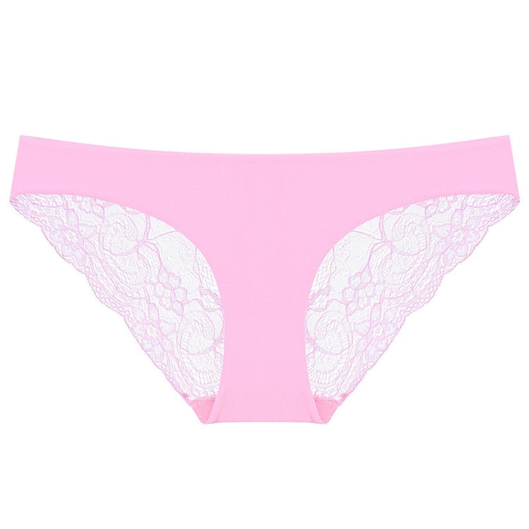 606 3pcs Sexy Lace One-piece Perspective Low-waist Ladies Underwear, Size: M(Pink) - Ladies Underwear by PMC Jewellery | Online Shopping South Africa | PMC Jewellery