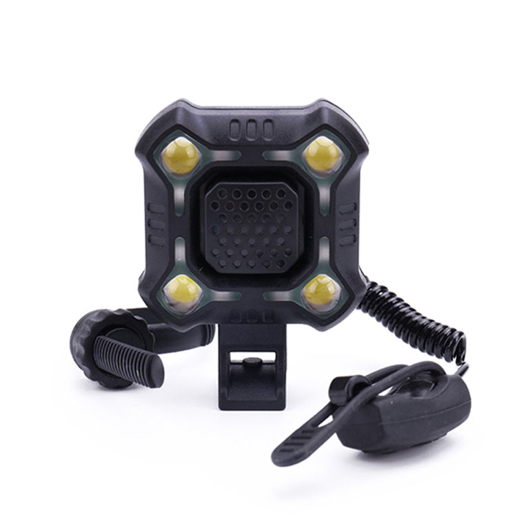 2 In 1 Bike 140db Bell 4 Lamp Cycling Light Bicycle Horn 5-sounds Alarm(Black) - free shipping - PMC TechLife - Order now!