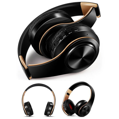 LPT660 Bluetooth Wireless Headset HIFI Stereo Sports Headphones(Black+Rose Gold) - Headset & Headphone by PMC Jewellery | Online Shopping South Africa | PMC Jewellery