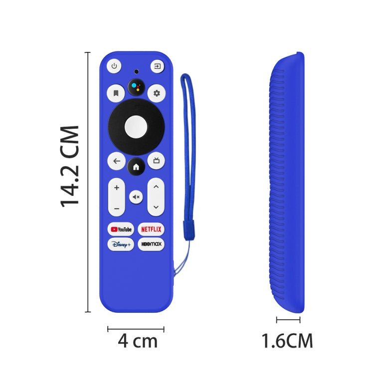 For ONN Android TV 4K UHD Streaming Device Y55 Anti-Fall Silicone Remote Control Cover(Luminous Blue) - Remote Control Covers by PMC Jewellery | Online Shopping South Africa | PMC Jewellery