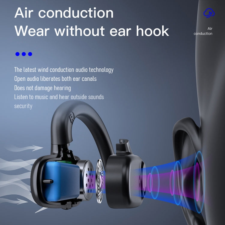 Bone Conduction Concepts Digital Display Stereo Bluetooth Earphones, Style: Dual Ears With Charging Warehouse(Blue) - Bluetooth Earphone by PMC TechLife | Online Shopping South Africa | PMC TechLife