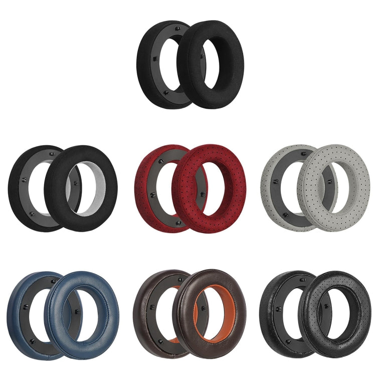 For Focal Clear MG Pro 1pair Leather Breathable and Comfortable Headset Cover, Color: Fiber Red - Earmuff & Pad by PMC TechLife | Online Shopping South Africa | PMC TechLife