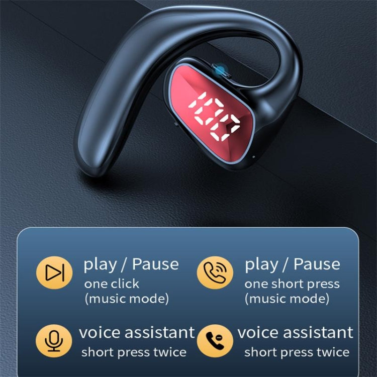 M-K8 Bluetooth Headset Ear Hanging Business Model Air Conduction Earphone(Black) - Bluetooth Earphone by PMC TechLife | Online Shopping South Africa | PMC TechLife