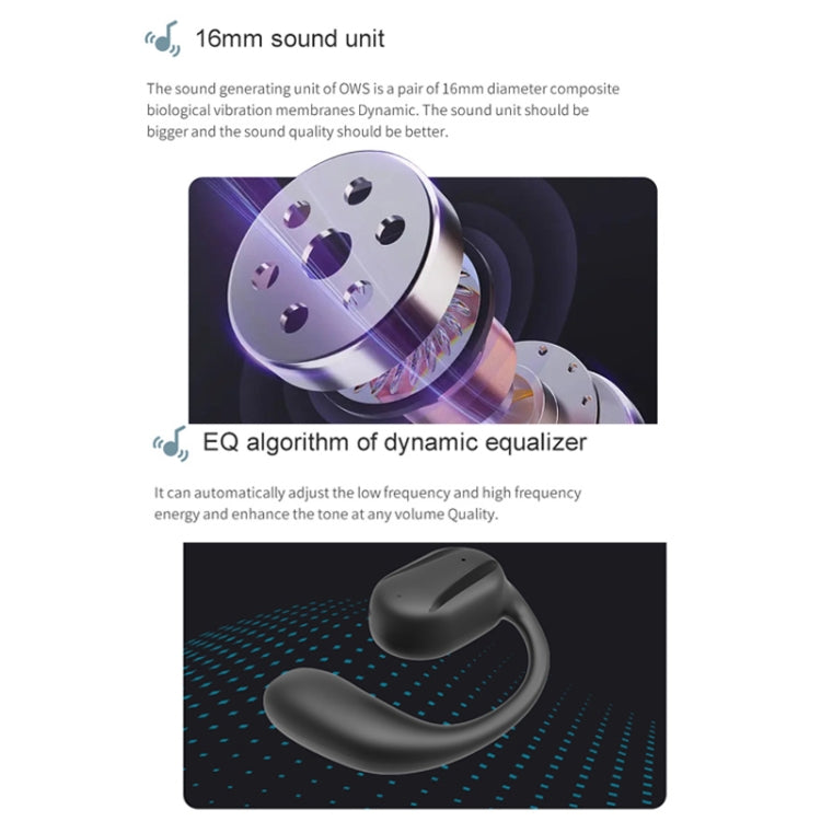 YJ77 Bluetooth 5.2 Ear-mounted OWS Bone Conduction Headset(Left Ear White) - Bluetooth Earphone by PMC TechLife | Online Shopping South Africa | PMC TechLife