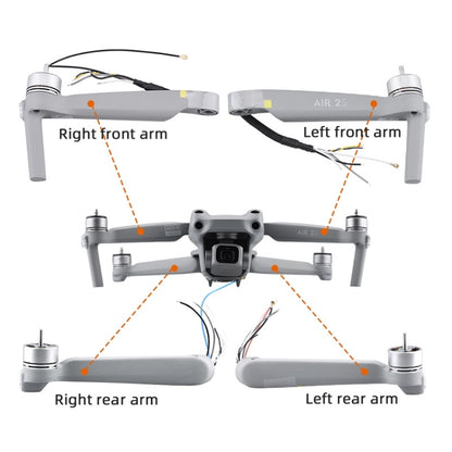 for DJI Mavic Air 2S Left Rear Arm Front And Rear Machine Arm Shell Repair Accessories - For DJI Mavic Series by PMC Jewellery | Online Shopping South Africa | PMC Jewellery