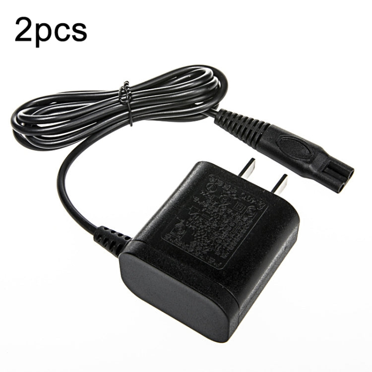 2pcs HQ850 8V Shaver Charger Adapter for PHILIPS HQ915 HQ916 HQ988 HQ909 S5077,US Plug - Accessories by PMC Jewellery | Online Shopping South Africa | PMC Jewellery